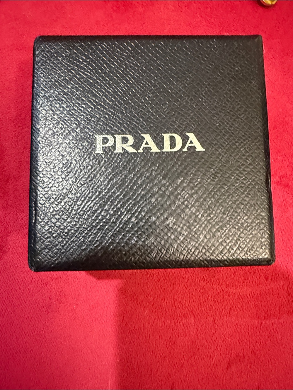 Prada Black Saffiano Leather Bracelet with Gold Disc Charm - Picture 9 of 10